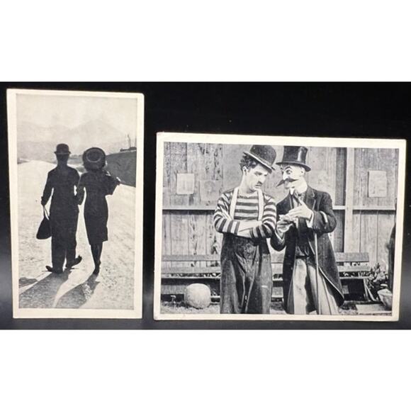 2 Cinema Cavalcade Charlie Chaplin Cigarette Cards Tobacco Cards Modern Times - Picture 1 of 3